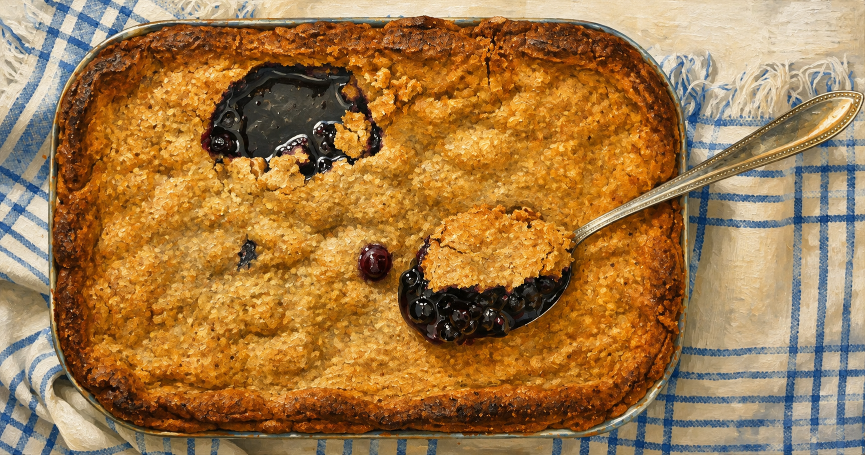Mustikkakukko — rye-crusted blueberry pie, fresh from the oven.